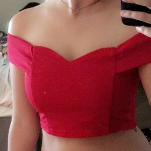 Red Crop Top